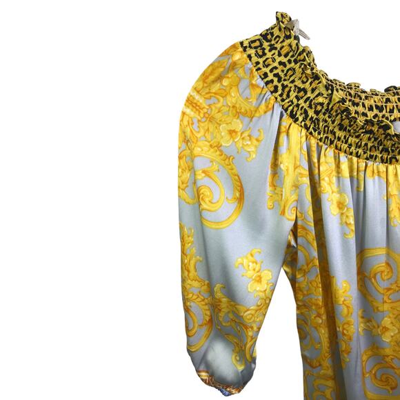 Cache Women Blouse Boho Retro Fairy Peasant Festival Vintage Silk Gothic XS - Picture 7 of 10